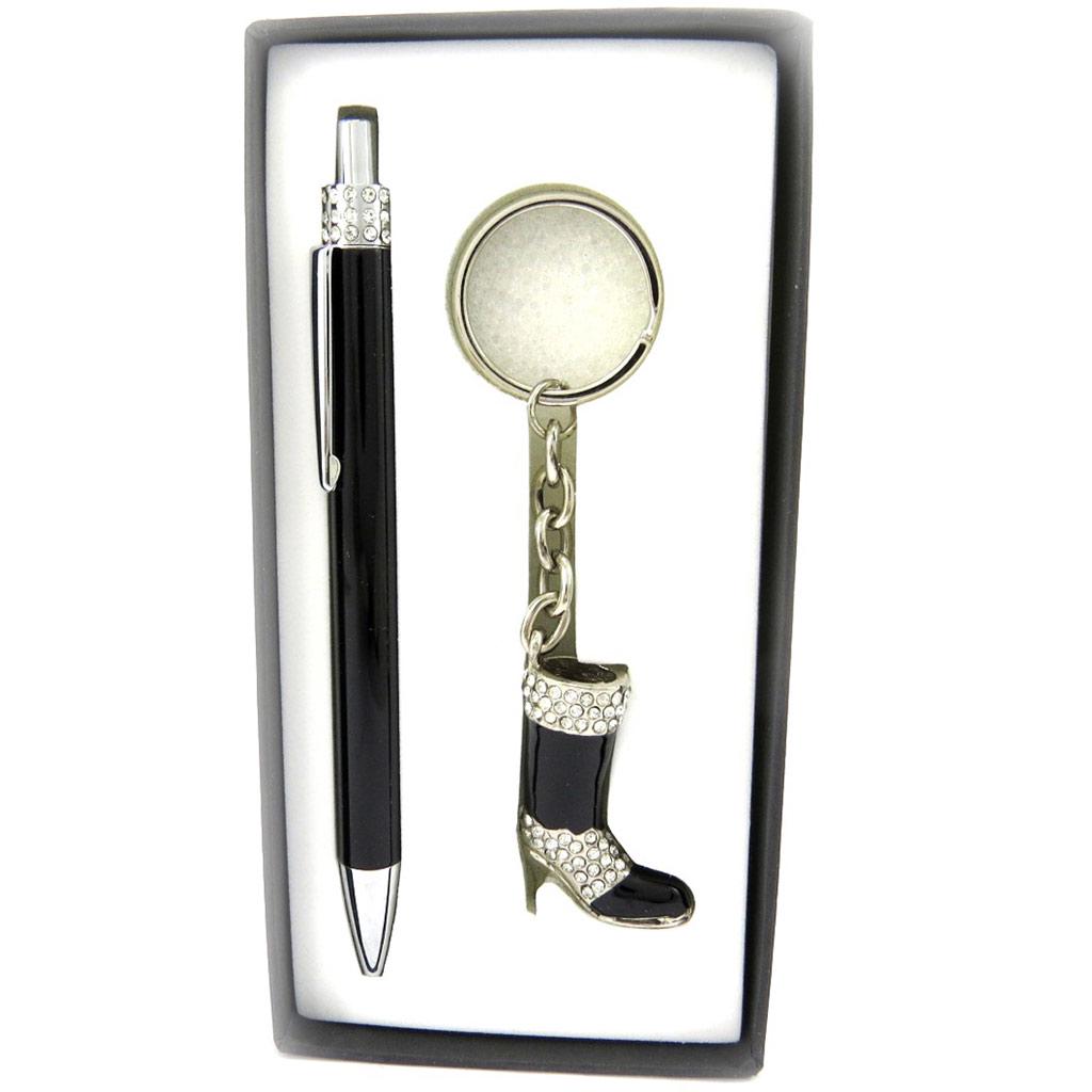 Les Trésors De Lily [L6813] - Coffret 'Sissi' noir (stylo + porte-clés)