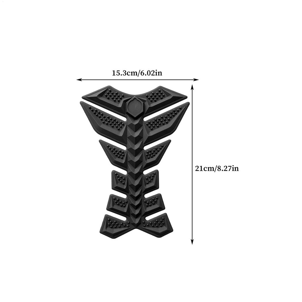 Stickers For Motorcycles 3D Rubber Pad Fish Bone Design Protector Motorcycle Tank Pad Sticker For Adults Oil Tank Street Car