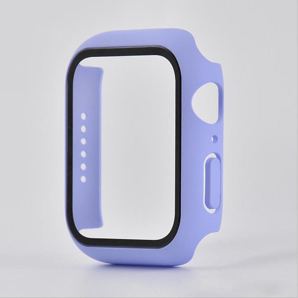 Tempered Glass+cover For Apple Watch 9 8 41mm 45mm 42mm 38mm PC Bumper Screen Protector Case iWatch Series 7 6 5 4 Se 44mm 40mm