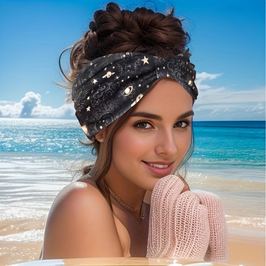 Bohemia Women Headpiece Stretch Turban Hair Accessories Headwear Yoga Run Bandage Hair Bands Headbands Headwrap Wide Headwrap