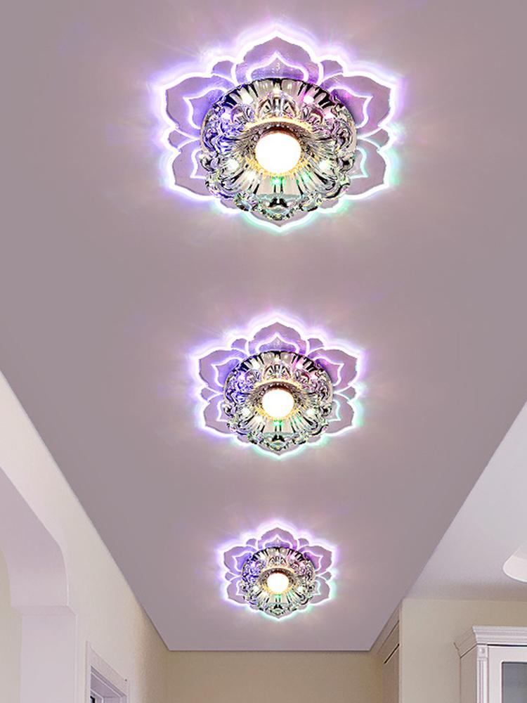 Modern LED Crystal Ceiling Lights Hallway Living Room Bedroom Chandelier Lamp Simple Porch Aisle Corridor Lighting