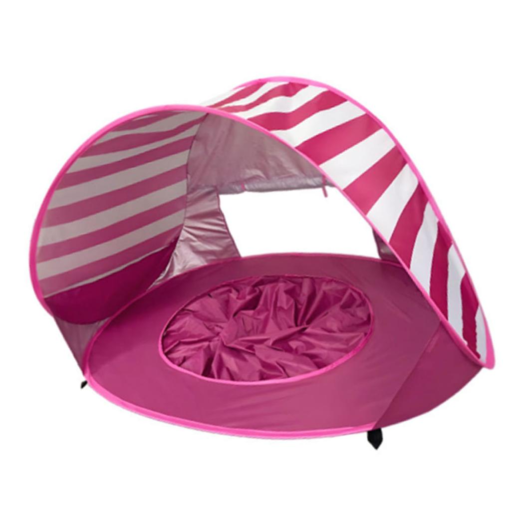 Baby Beach Tent Striped Sun Shade Quick Setup Portable Play Tent for Outdoor Camping