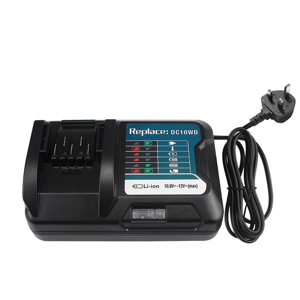 DC10WD Charger Replace for MAKITA battery 10.8V 12V BL1016 BL1040B BL1015B BL1020B BL10DC10SA CL107FDWY CL107DWM AC100-260V