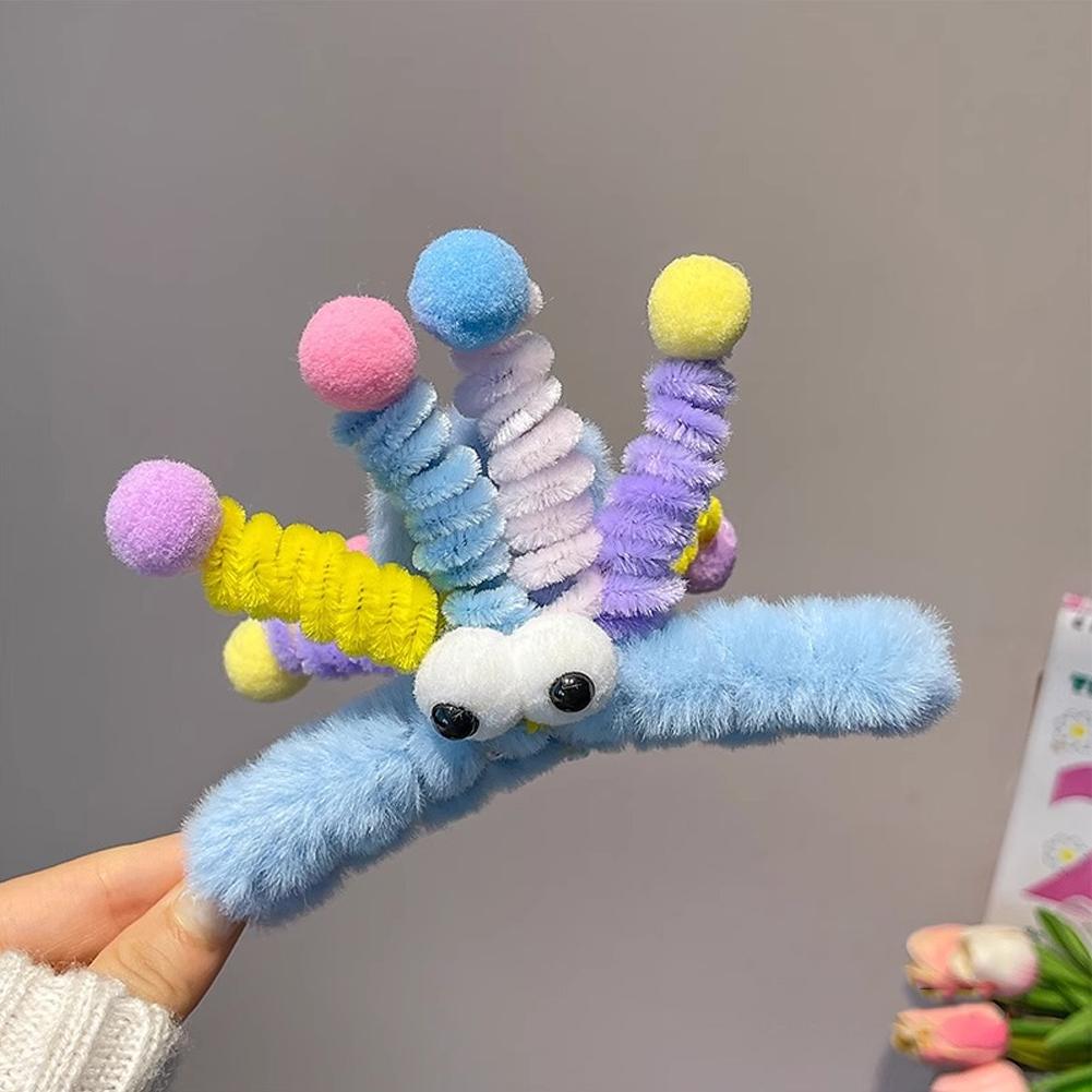 

Милая плюшевая скручивающаяся палочка заколка для волос женская заколка для волос большие глаза милая сладкая заколка головной убор для девочек детские аксессуары для волос