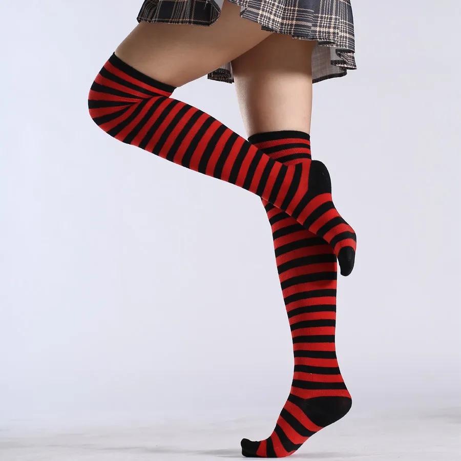New Socks Long Tube Ladies Japanese Blue and White Striped Over-knee Socks Thigh Socks  Thigh High Stockings  Knee High