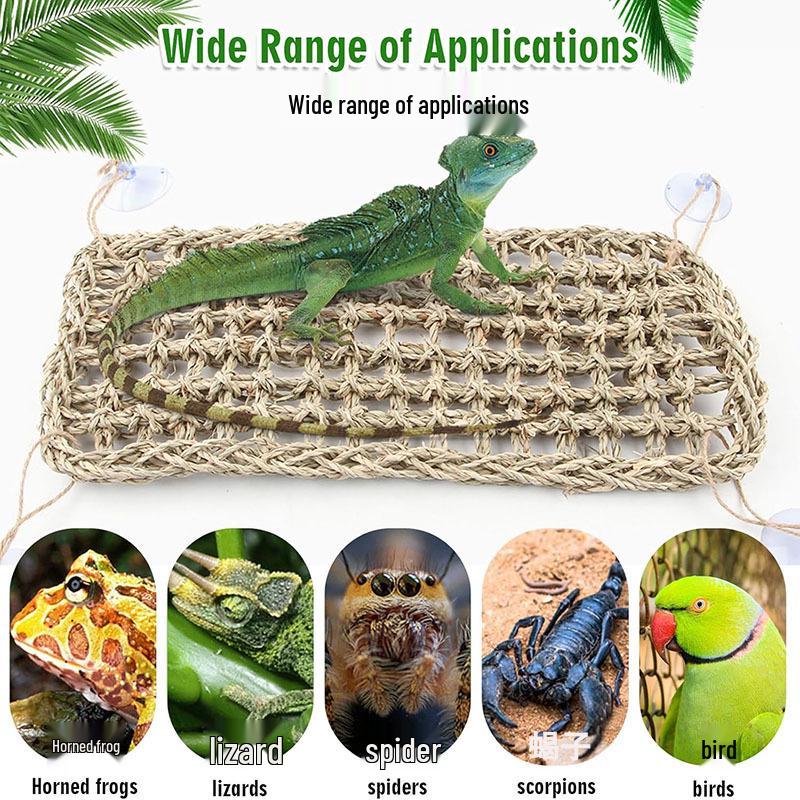 Reptile Hammock & Climbing Vine for Terrariums: Ideal for Geckos, Bearded Dragons, and Lizards - Artificial Plant Decoration