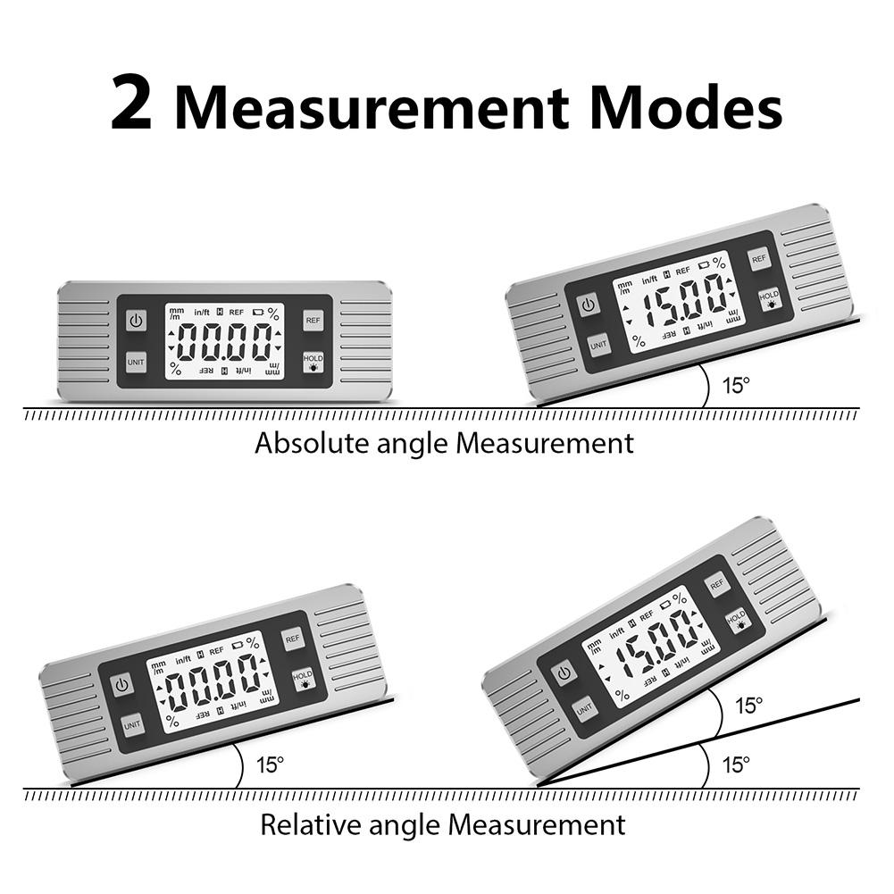 Digital Protractor Magnetic Angle Finder 360 Degree Inclinometer Electronic Level Level Angle Slope Test Ruler Angle Gauge