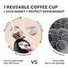 Reusable Coffee Capsule for Senseo HD7801 Coffee Maker Crema Refillable Filter Pod Stainless Steel Coffee Accessories