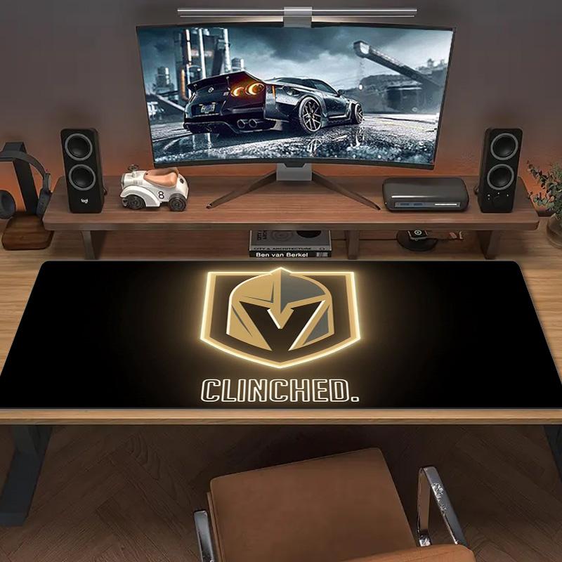Vegas Golden Knights Logo Color Mouse Pad Large Gaming Table Cushion Non-slip Laptop Tablet Big Mousepad XXL Mat Mini PC Playmat With Lock edge