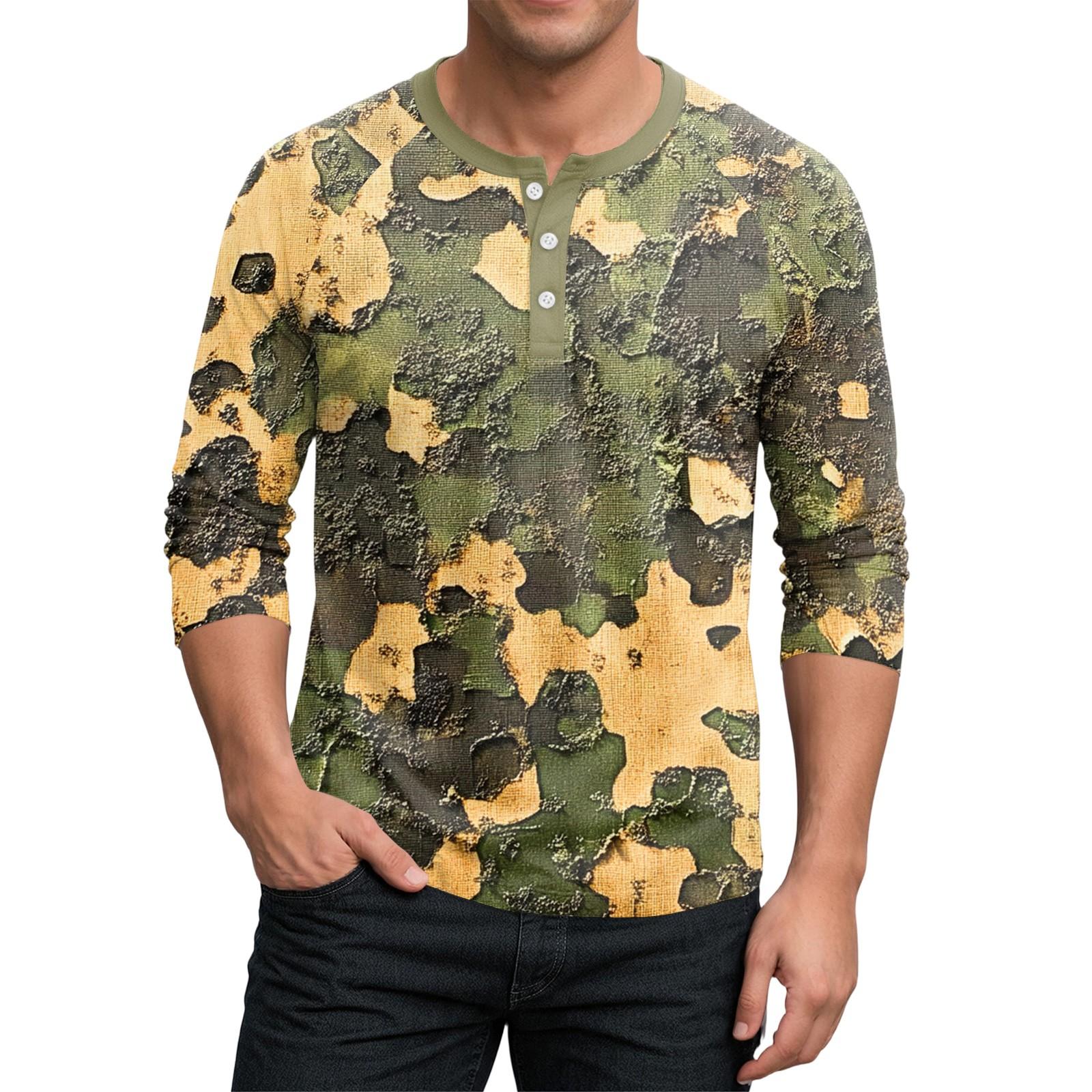 

Чоловіча сорочка на ґудзиках з контрастними рукавами реглан 3/4 S жовтий