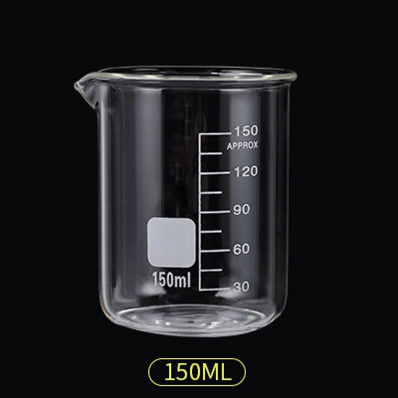 Transparent Mätkopp av Borosilikatglas Tydlig Skala Köksredskap Bakning Bägare Laboratoriekoppar 50ml 150ml