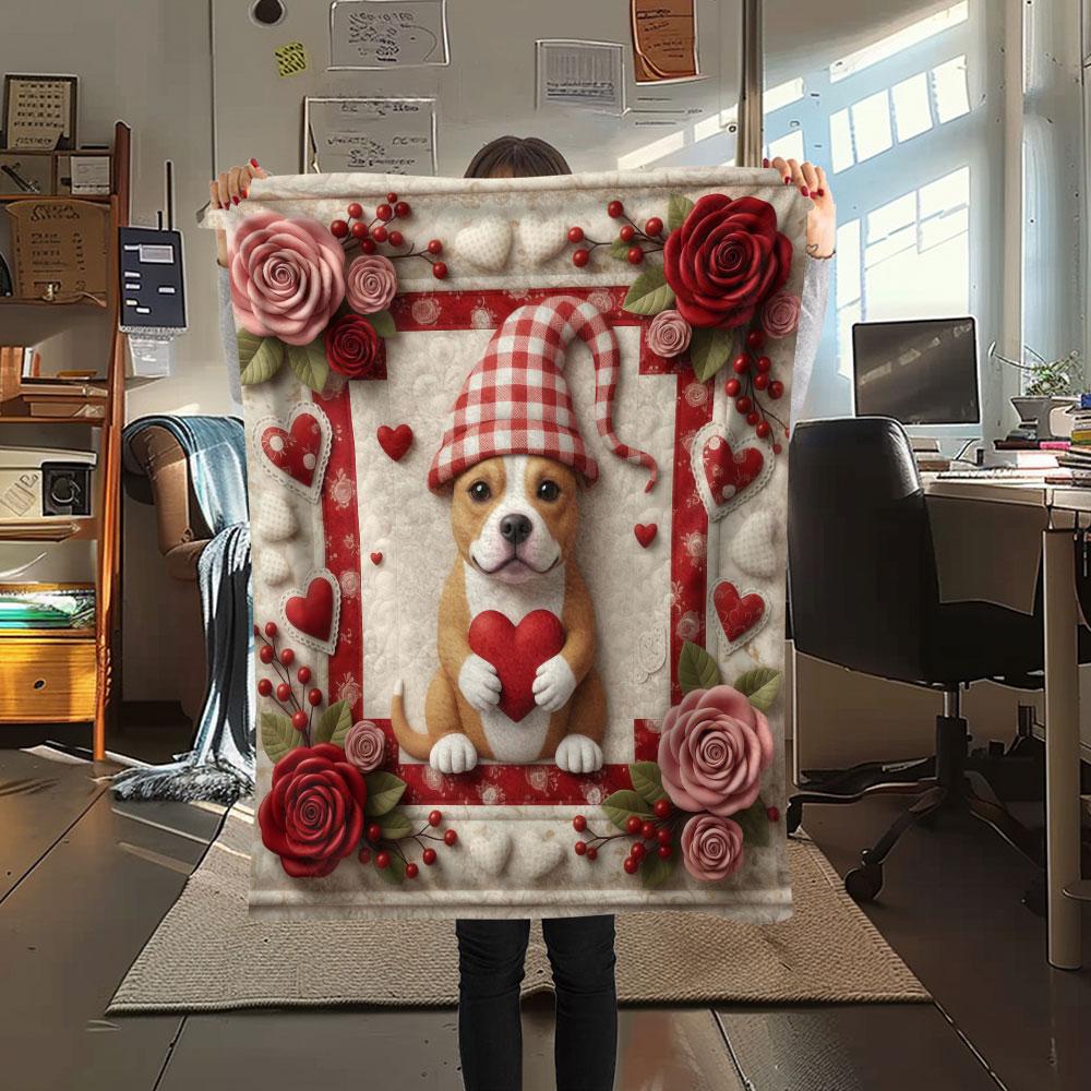 

1Pc Quilteddogs Print Flannel Blanket, High quality Comfortable for All Seasons, Home Decor, Warmth and Comfort, Perfect for Christmas Gifts 80cm x 120cm