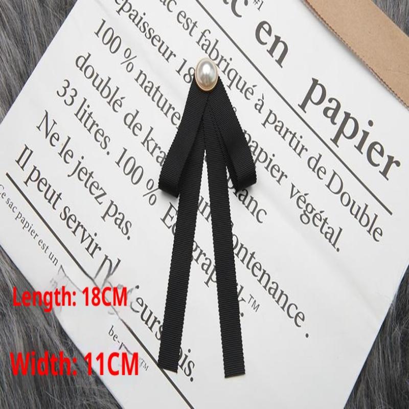 Black Fabric Bow Brooches For Women College Style Collar Flower Lapel Pins  Necktie  Jewelry Gifts