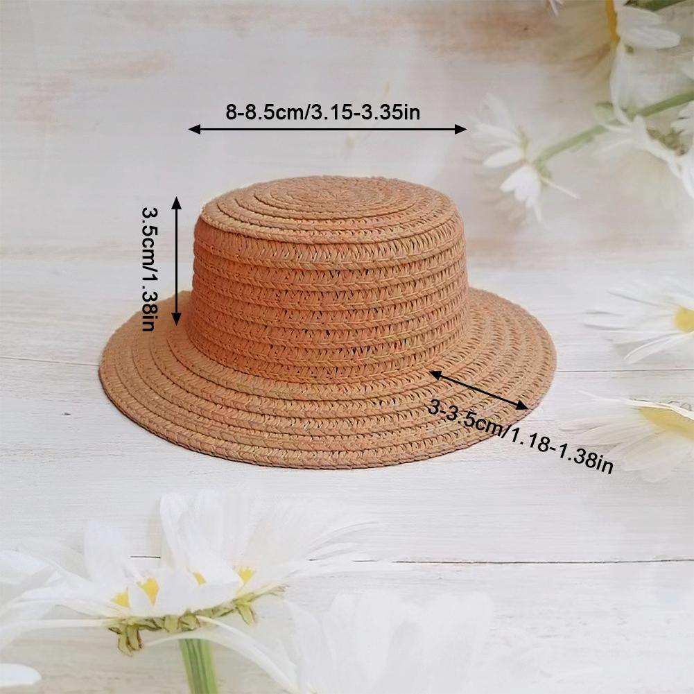 

Милая соломенная шляпа BJD соломенная шляпа шляпа для питомца хлопковая детская шляпа мини-шляпа кукольная шляпа игрушечная шляпа маленькая шляпа Flat Edge Khaki 8 ##