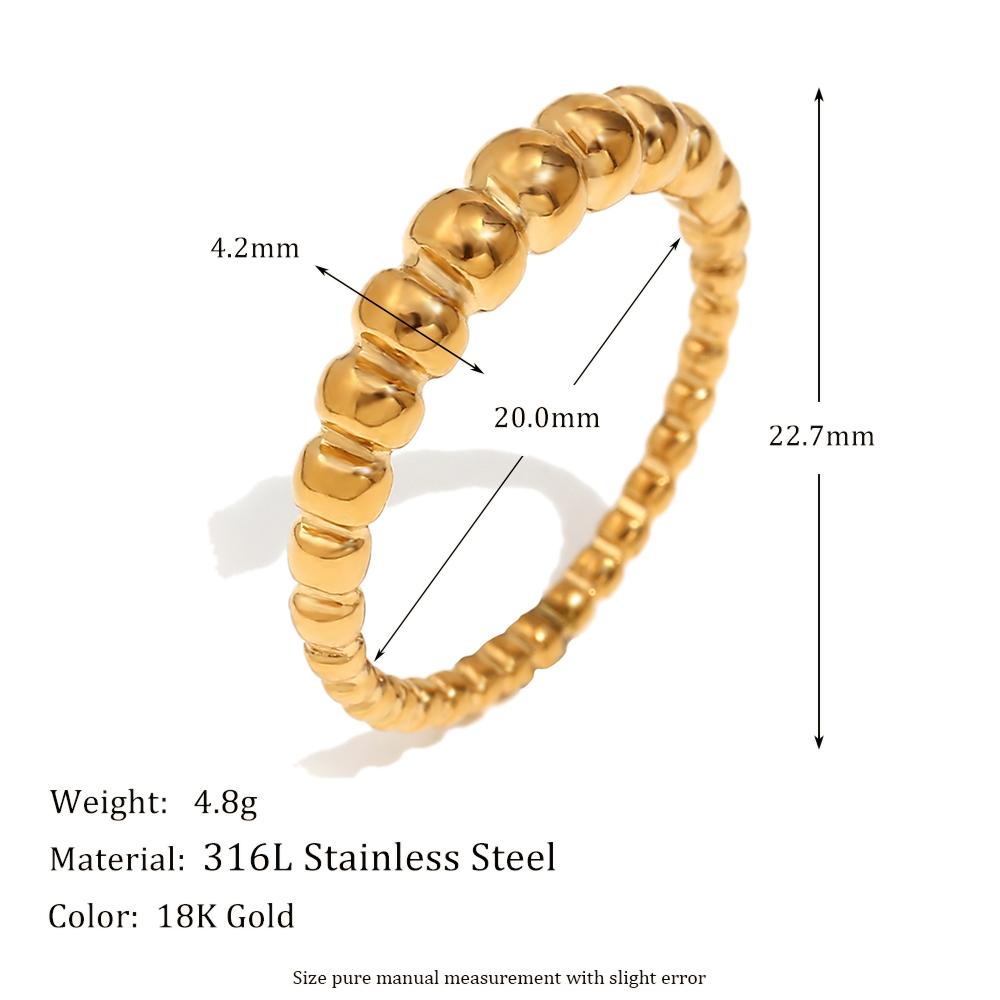 

MamacitaSlay Classic Geometric Hollow 18K Gold Plated Rings 316L Stainless Steel Women s Jewelry Stacking Decoration 2026 Gift 8