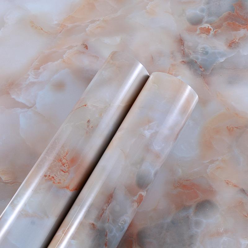 

60*100CM Потовщені мармурові шпалери Самоклеючі шпалери Водонепроникні кухонні шафи Наклейки для ремонту масляної плити 60*100CM