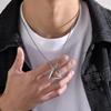 Nordic Triangle Pendant Necklaces for Men Boys,Waterproof Stainless Steel Pendant Necklaces with 50-70CM Box Chain,Stylish Gifts