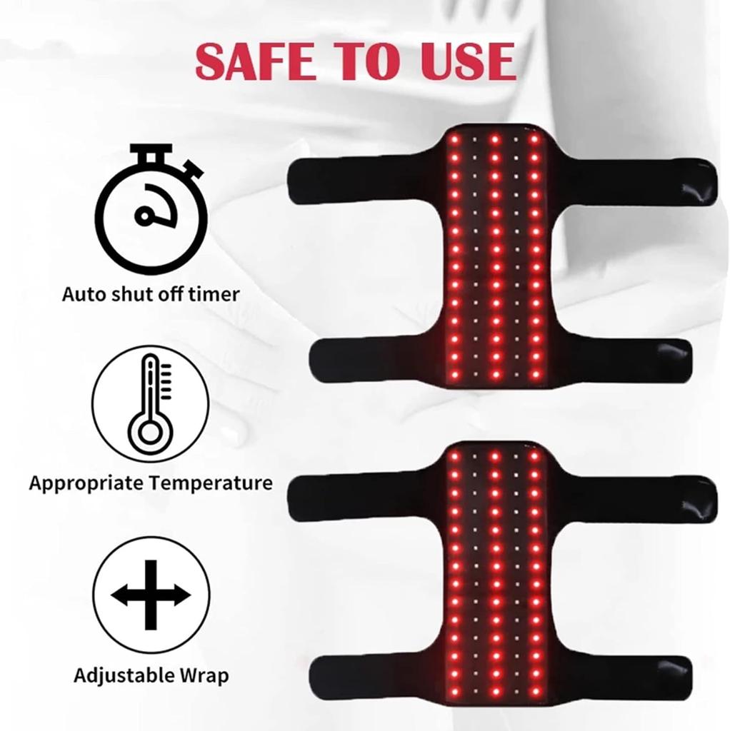 Kne smerte terapi enhet Led rødt lys terapi for kne Bærbare Kne Albuebeskyttere Hjemmebruk Wrap Healing Kne Oppvarming Legg