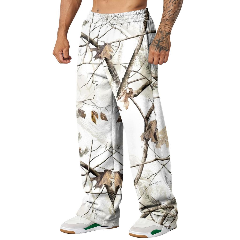 Men's Camouflage Loose Wide Leg Sweatpants Men's Casual Fashion Sweatpants