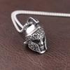 Spartan Helmet Skull Pendant Necklace Stainless Steel Gothic Punk Jewelry Halloween Gift for Men Women Adjustable Biker Chain