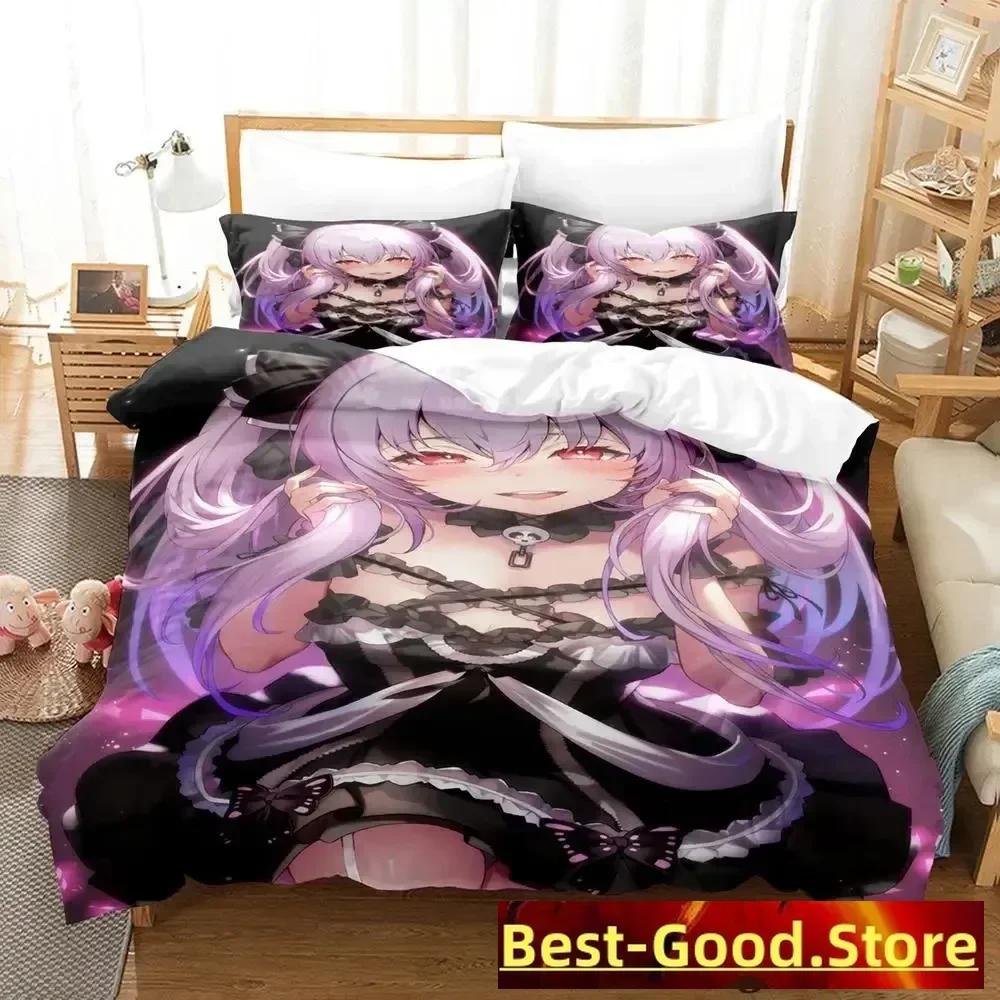 Vtuber Hololive Uruha Rushia Bedding Set Single Twin Full Queen King Size Bed Set Adult Kid Bedroom Duvetcover Sets Anime