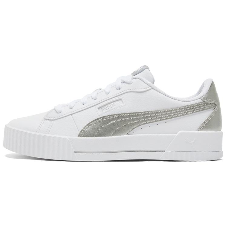 (WMNS) PUMA Carina Crew Metallic White Grey Women s 368879-01 EU 35.5