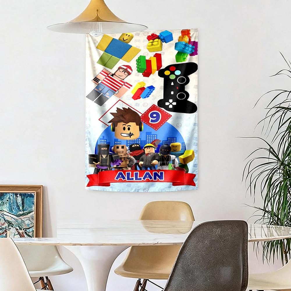 Roblox Wall Decor Tapestry Art For Pet Memorial Birthdaywedding Party Backdrop Family Gift