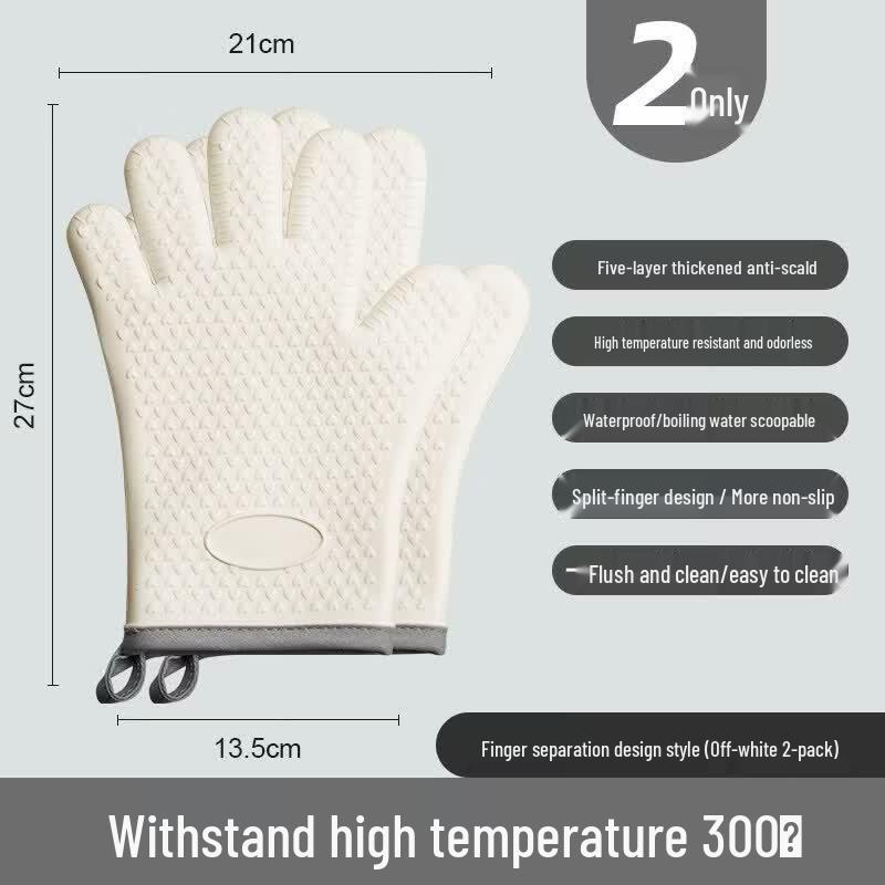Thick Silicone Heat-Resistant Oven Mitt