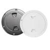 Marine ABS Sealed Round Deck Hatch Cover - 4/6/8 Inch, White/Black, Durable
