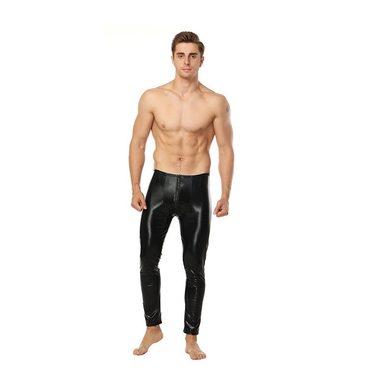 Men's Patent Leather Erotic Stage Performance Pants