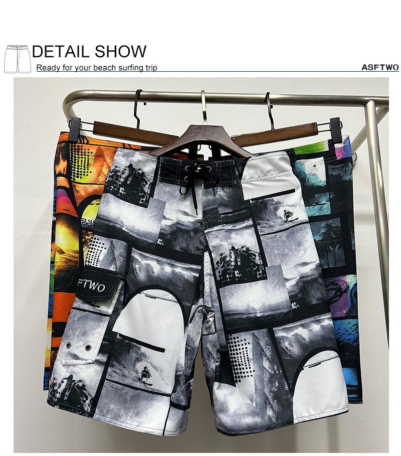 Men's 2025 Quick-Drying Camouflage Beach Shorts - Casual Surfing Five-Point Loose Fit Holiday Wear