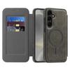 For Samsung Galaxy S24+ Magnetic Case RFID Blocking Card Holder Leather Phone Cover
