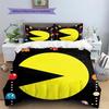 Pościel z wzorem Pac-Man, Zestaw kołdry Poszewka na kołdrę Poszewka na poduszkę Domowy prezent urodzinowy (1 * poszwa na kołdrę + 2 * poszewki na poduszki, bez rdzenia)