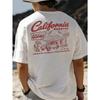 European Sizes T-Shirt, Men'S Top - Retro Car And Surfing Print | Men'S Pattern Print T-Shirt | Retro Nostalgia