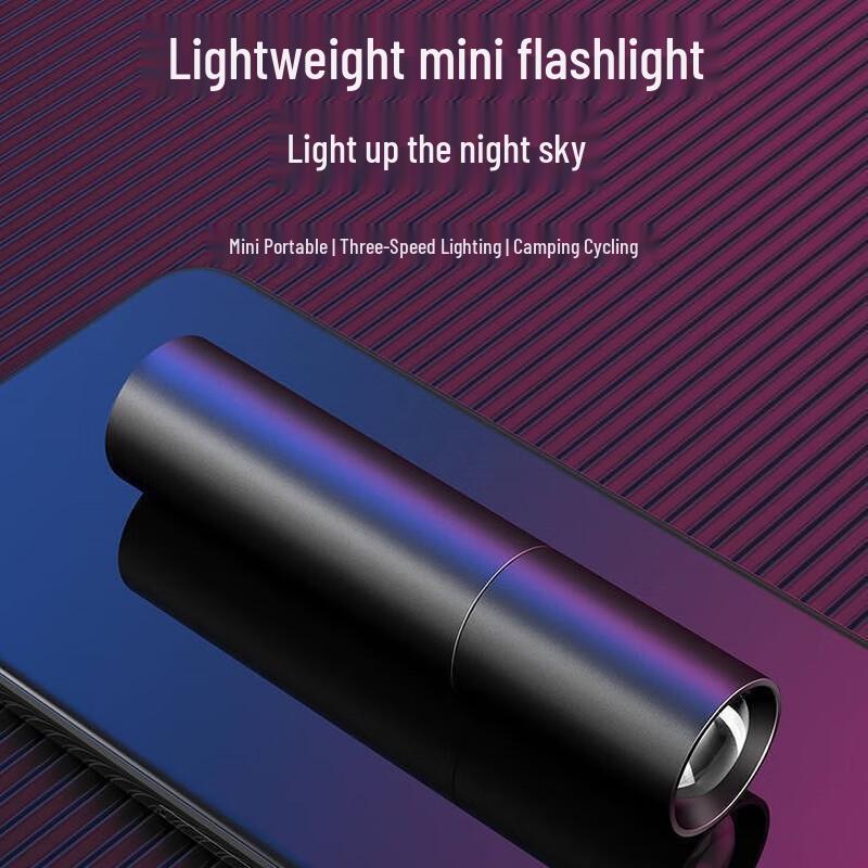 Mini Rechargeable Fixed Focus LED Flashlight (2-Pack)