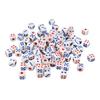20/40/100pcs 10mm White Dice With Red And Blue Dots Rounded Dice Desktop Gaming Accessories Bars Poker Game Board Games TMZ