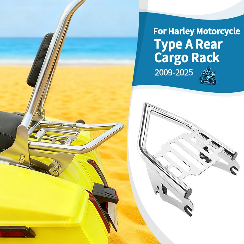 Chrome Motorcycle Detachable Stealth Luggage Rack For Harley Touring Street Glide Road King Road Glide Electra Glide 2009-2025
