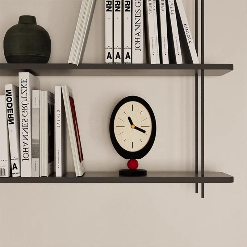 Wooden Table Clocks Living Room Coffee Table Desktop Clock Bedroom Silent Simple Desk Watch Interior Decoration Accessories