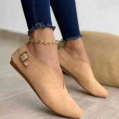 2025 Summer New Women's Shoes Flat Bottom Pointed Toe Casual Single Shoes Low Top Shoes Big Size 43
