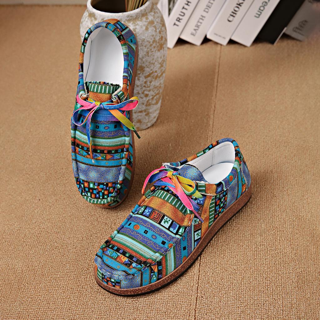 Fashionable European and American Style Flat-soled Low-top Shoes for Women