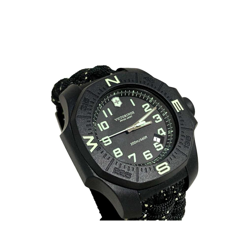 Used VICTORINOX I.N.O.X. Inox 241859 Carbon Men's Watch Quartz QZ