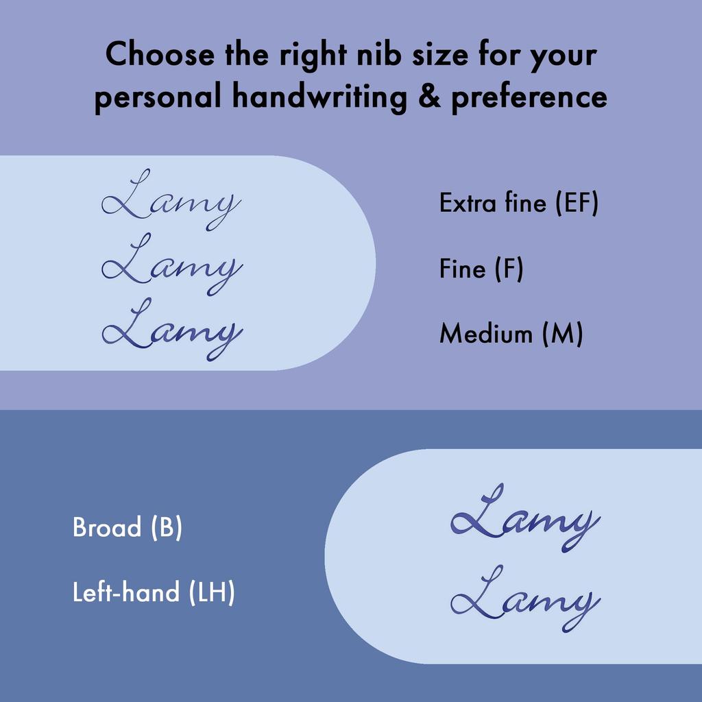 LAMY Dark Dusk Medium Fountain Pen with Ergonomic Grip and Polished Steel Nib Lightweight Aluminum Body Includes LAMY T10 Blue Cartridge AL-STAR - - -