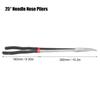 16in Needle Nose Pliers Pliers Needle Nose Pliers 25° Long‑Handled Tool Steel High Temperature Quenching Clamp 16in 400mm