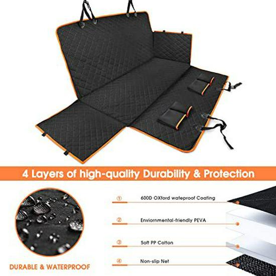 Ultrasonic Pet Car Mat: Waterproof, Anti-Scratch & Anti-Dirty Rear Seat Protector for Dogs.