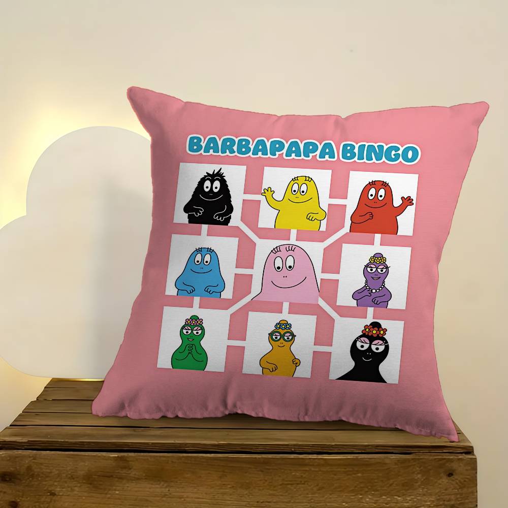 Cartoon Barbapapa Cute Maple Design Cushion Cover Happy Autumn Harvest Decor Holiday Decorati Pillow Cover