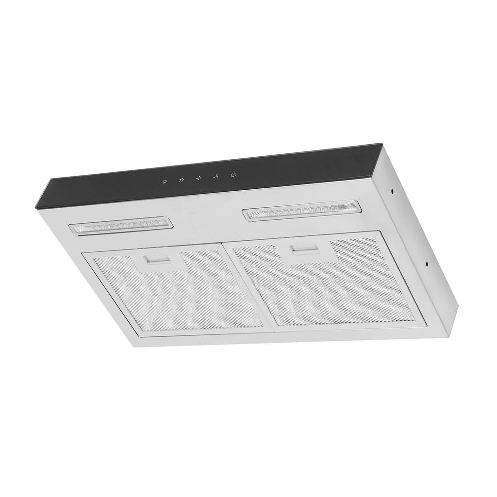 RV Stove Range Hood Stainless Steel Dual Exhaust Fan Touch Control 3 Adjustable Gear LED Light