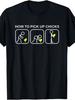 How To Pick Up Chicks Funny Chicken T Shirt.jpg Same Style for Men and Women 2025 Summer Short-Sleeved Printed T Shirt Pure 220G