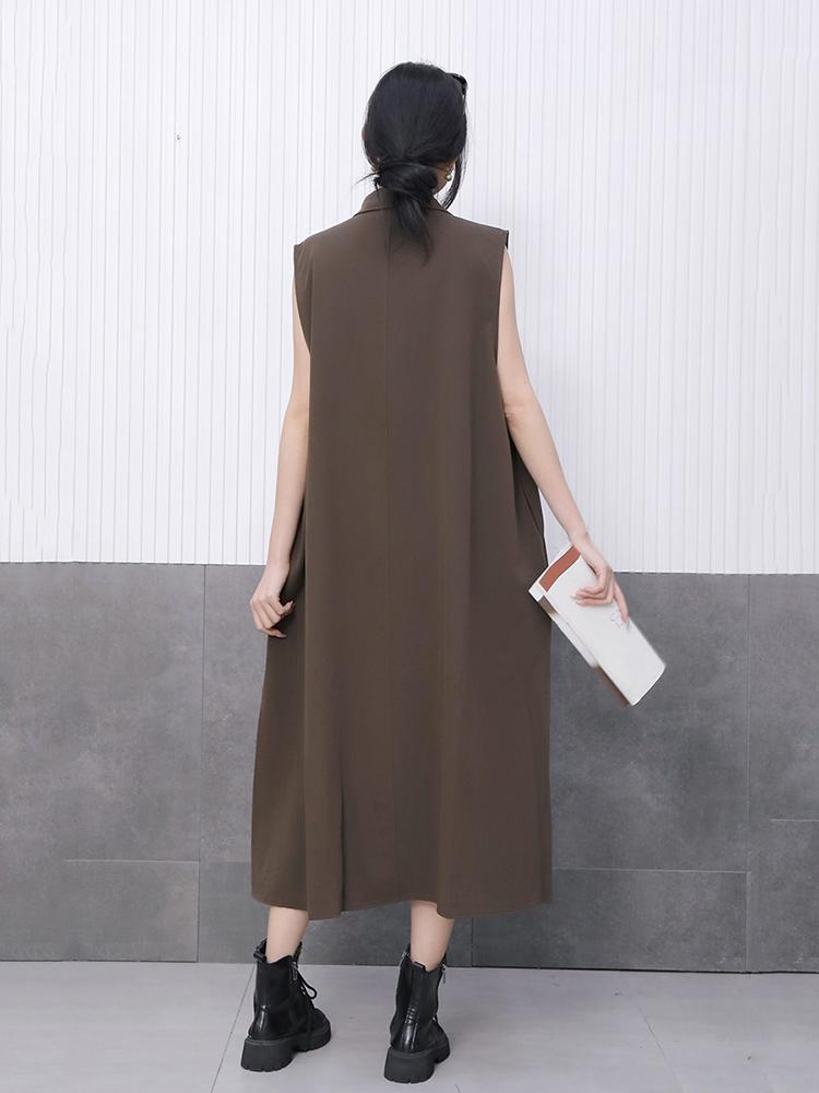 XITAO Mesh Perspective Sleeveless Dress GYX1528