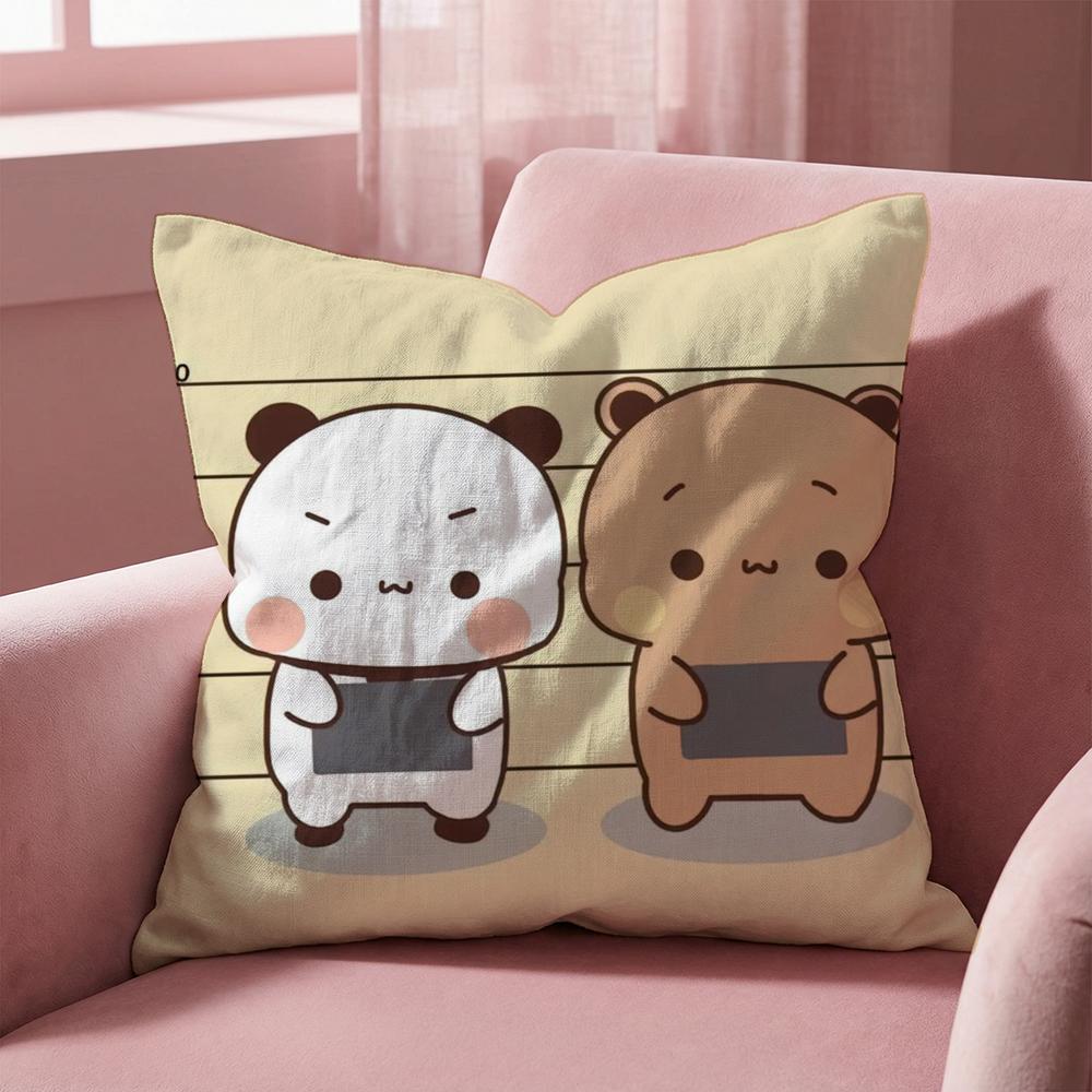 Cute B-BUBU DUDUS Cushion Cover Multi-Scene Pillow Cover for Home & Car - Reversible, Soft & Durable for Daily Use