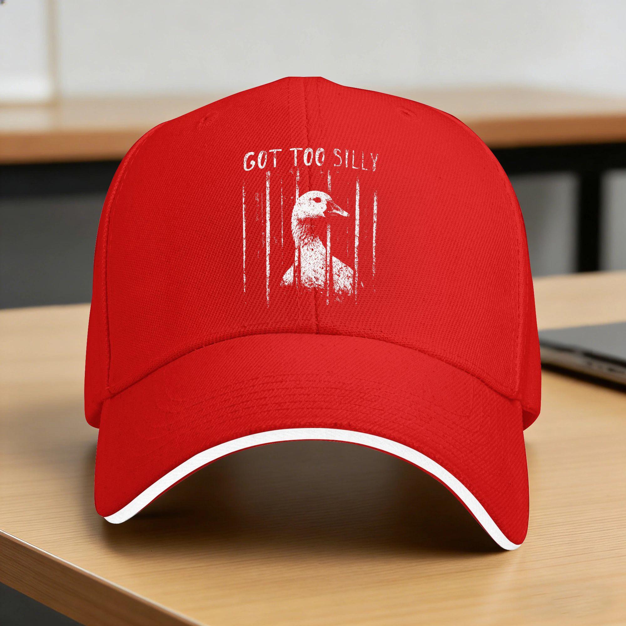 Got Too Silly Goose Meme Funny Goose Jailbird Prison Baseball Cap  Outdoor Gym SunProof Unisex Casual Print Snapback Cap One Size